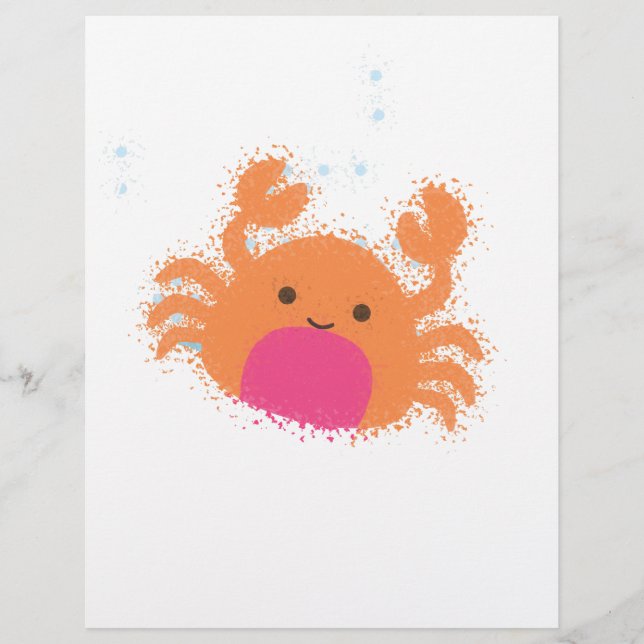 Crabe caricaturale orange (Devant)