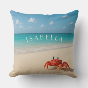 Crabe de la côte - Nom personnalisé Coussin