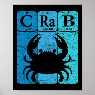 Crabe Éléments du tableau périodique Fruits de mer