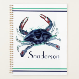 Crabe marine bleu et blanc