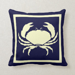 CRABE, outre de blanc sur le coussin de marine