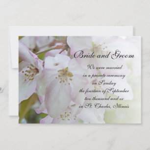Crabe Pomme en fleurs mariage Faire-part