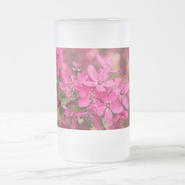 Crabe Pomme fleurit Verre Froid Bière Mug (Centre)