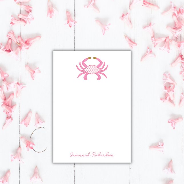 Crabe Rose Personnalisé, Post-it Côtiers (Créateur téléchargé)