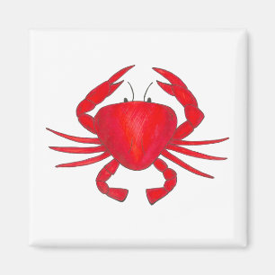 Crabe rouge Baltimore Maryland Crabes Beach Magnet