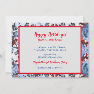 Crabe rouge Pommes baies de neige Nouvelle carte d