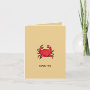 Crabe rouge sable Merci Carte de note