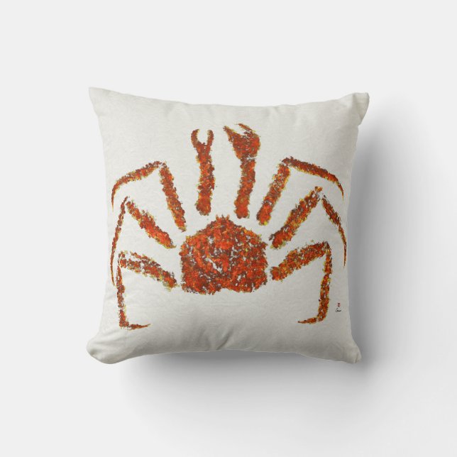 Crabe royal de l'Alaska - Coussin Poly 16" x 16" (Recto)