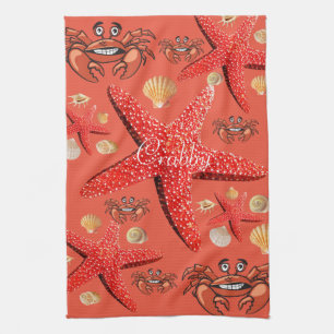 Crabe, Starfish, Serviette à main de cuisine Crabb