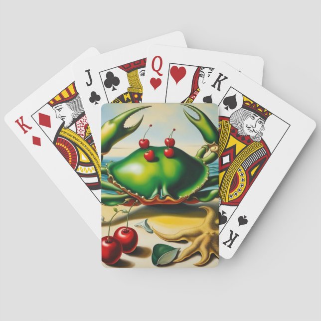 Crabe Sur La Plage Cartes De Jeu (dos)