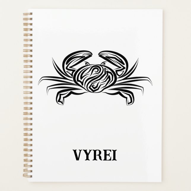 Crabe tribal noir et blanc (Devant)