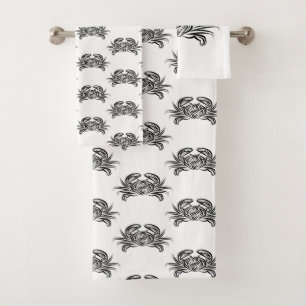 Crabe tribal noir et blanc