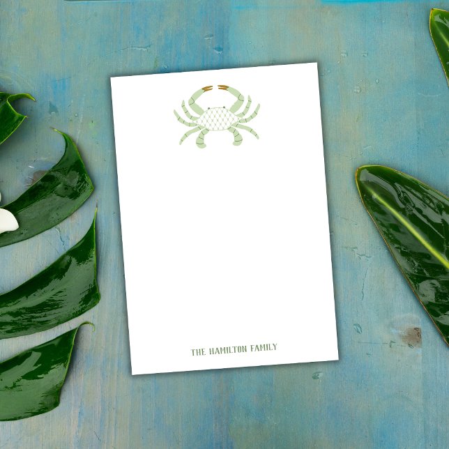 Crabe vert personnalisé, Post-it Côtiers (Créateur téléchargé)