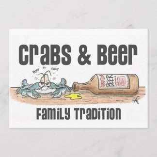 Crabes et invitations de tradition de famille de