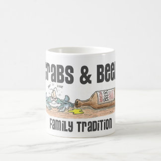 Crabes et tasse de bière