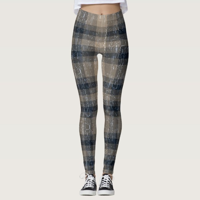 Cracker Plaid Beige et Leggings Brown (Devant)