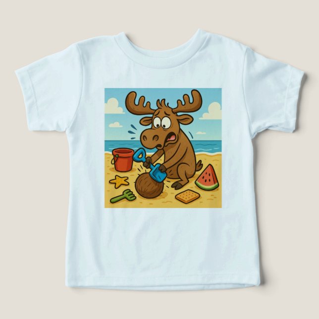 Crackin’ Coconuts – Funny Beach Tee for Kids (Design Recto)