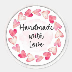 CraftedCare : Custom Handmade with Love Stickers