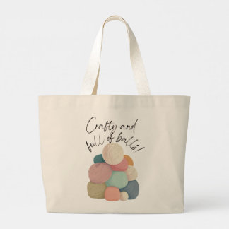 Crafty and Full of Balls | Yarn Project Tote Bag