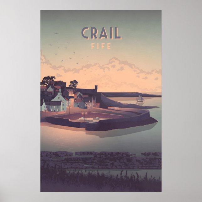 Crail Fife Écosse Affiche de voyage au bord de la  (Devant)