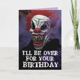 CRAINTE MAL CLOWN ANNIVERSAIRE NUGLE Carte de voeu