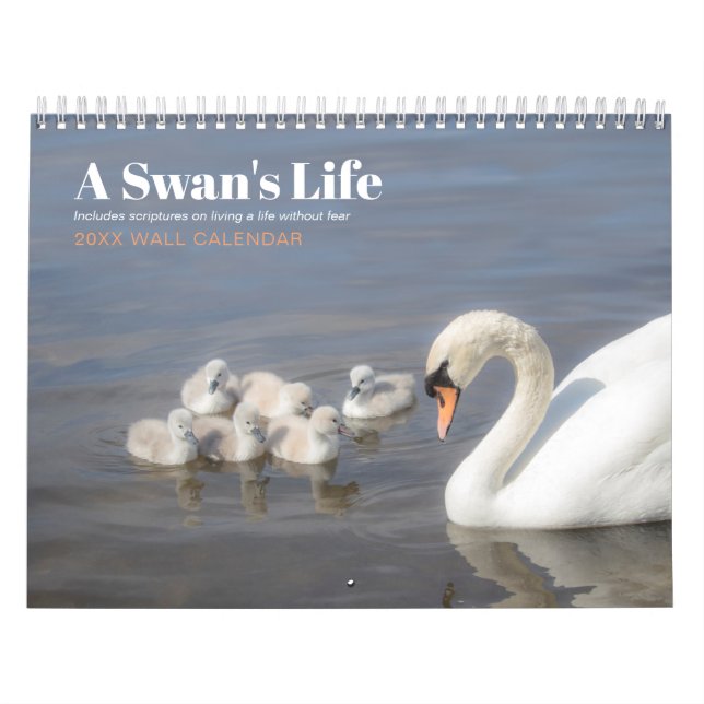 Crainte non écriture cygne calendrier photo (Protection)