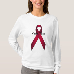 Cranberry Awareness Ribbon Ladies T-shirt LS