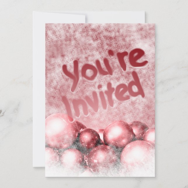 Cranberry Christmas Party Invitations personnalisé (Devant)