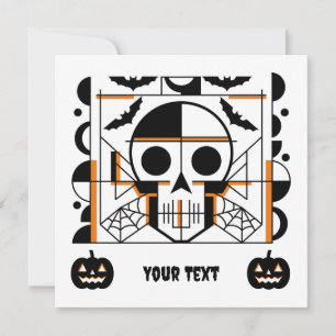 Crâne à l'Halloween, chauves-souris, toiles d'arai