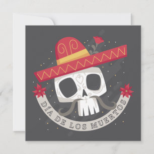 Crâne à sucre Dia de los Muertos Invitation du p