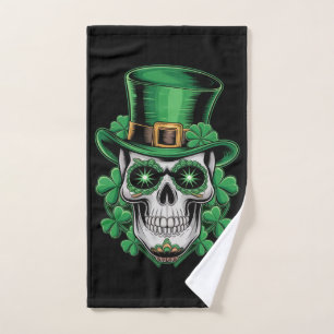 Crâne à sucre St Patrick Day Shamrock chanceux