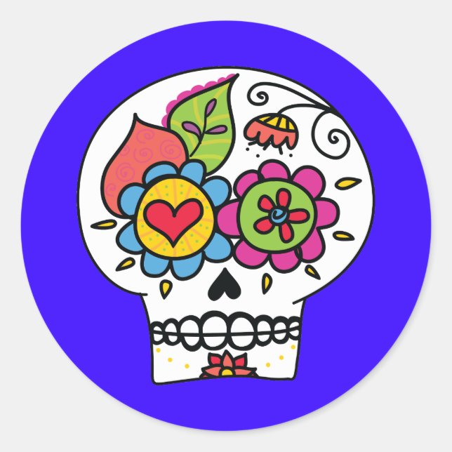 Crâne à sucre, Stickers Dia de Los Muertos (Devant)