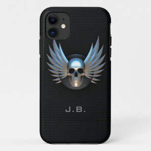Crâne ailé bleu iPhone 5 Coque