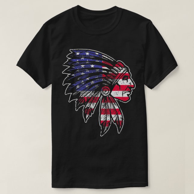 Crâne amérindienne TShirt 1 (Design devant)
