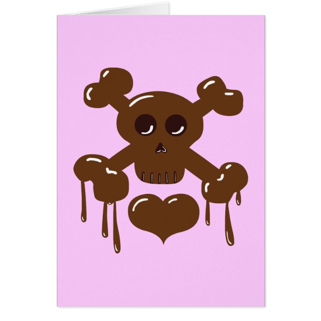 Crâne au chocolat et os croisés (Devant)