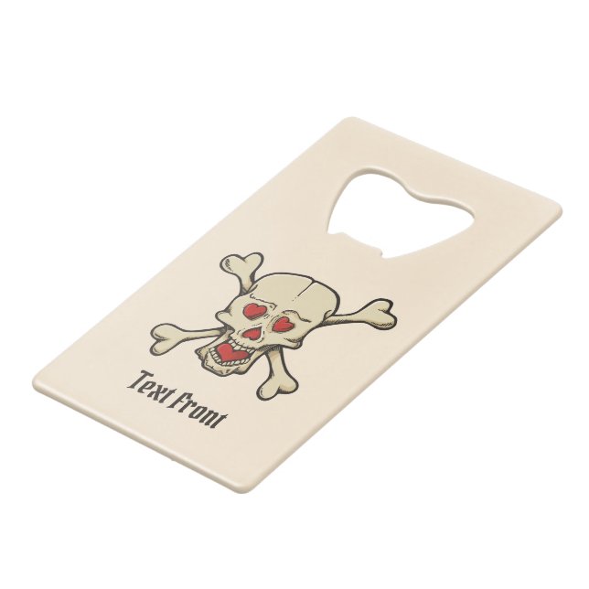 Crâne avec des cœurs (Devant Angle)