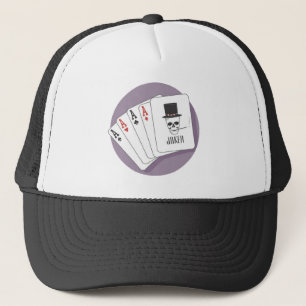 Crâne avec le casquette supérieur et la cigarett