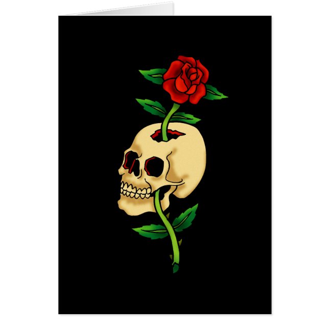 Crâne avec Rose (Devant)