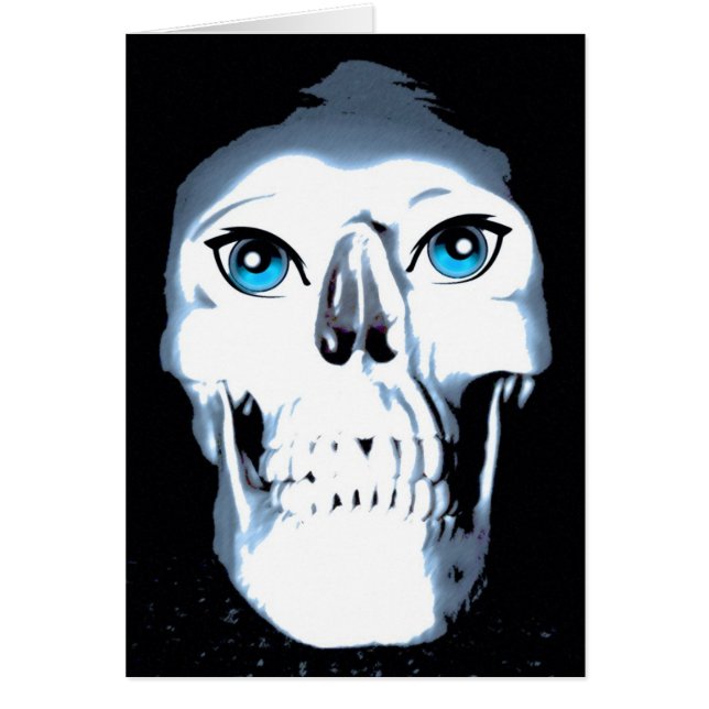 Crâne bleu teint (Devant)