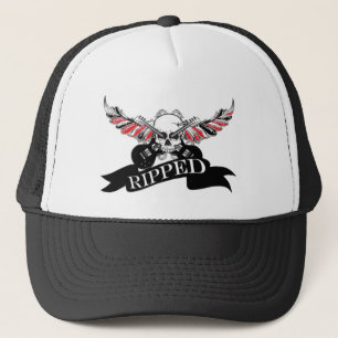Crâne Casquette déchiré et ailes