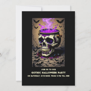 Crâne Cauldron sombre hantée Gothique Halloween Pa