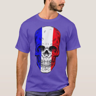Crâne cool avec T-shirt drapeau