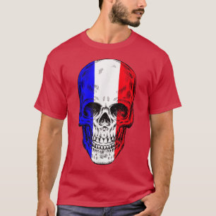 Crâne cool avec T-shirt drapeau