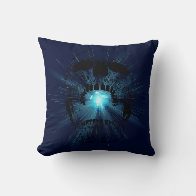 Crâne Coussin Terre Galaxie Crâne (Recto)