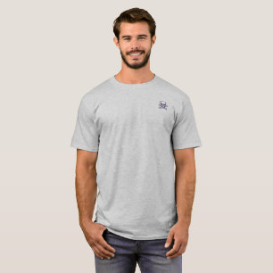 Crâne dans os gris homme T-shirt