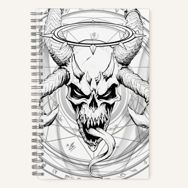 Crâne d'arcane divine de la mort Carnet blanc (Recto)