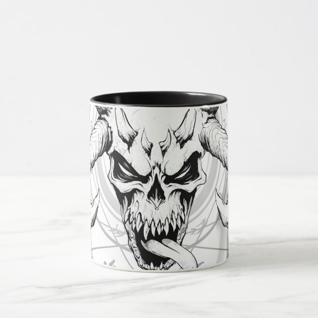 Crâne d'arcane divine de la mort Mug blanche (Centre)