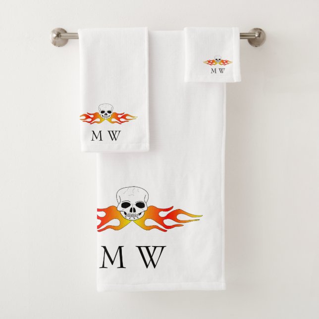 Crâne d'art fantastique et conception de monogramm (En situation)