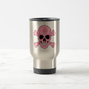 Crâne De Camouflage Rose Et Crossbones Voyage Mug