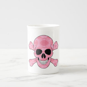 Crâne De Camouflage Rose Et Mug De Crossbones